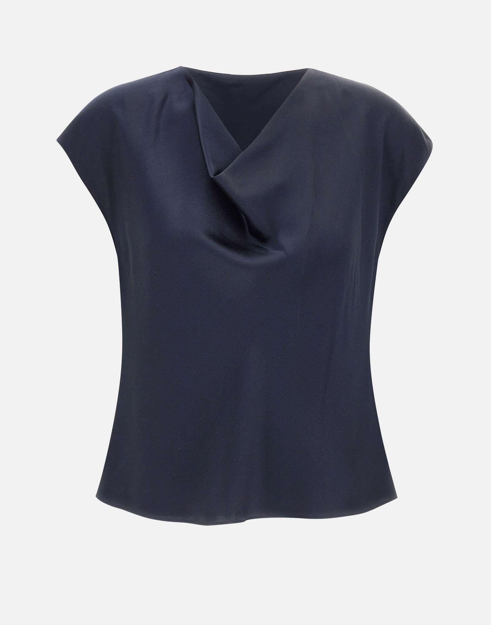 Camicetta in seta con scollo a cappuccio