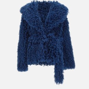 "Faux Fur Belted Jacket"