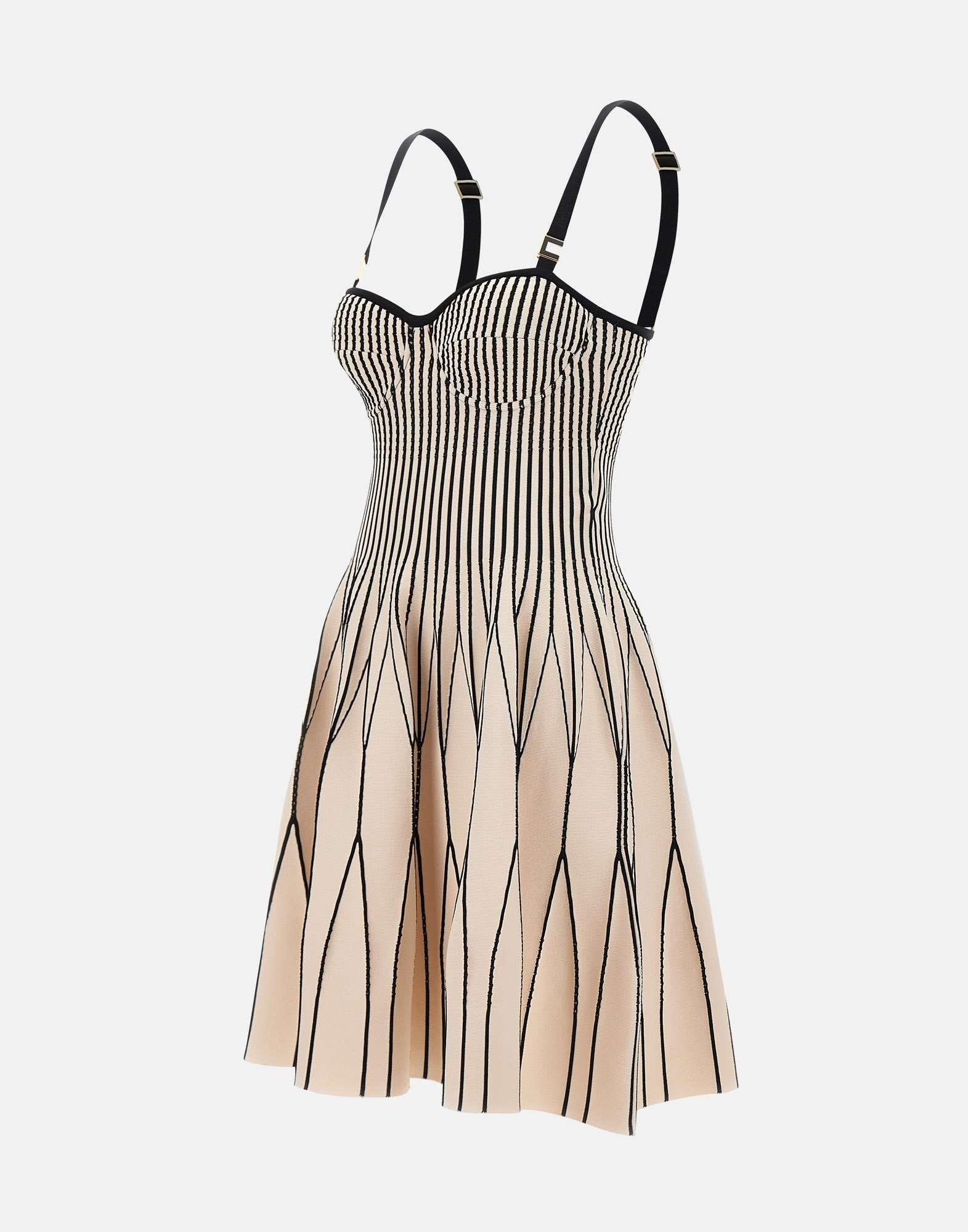 Abito in maglia bicolore - immagine 3