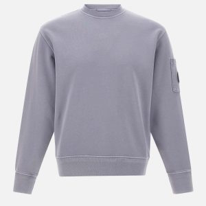 "Cotton Diagonal Fleece Crewneck Sweatshirt"
