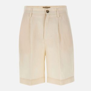 Shorts in misto lyocell e lino