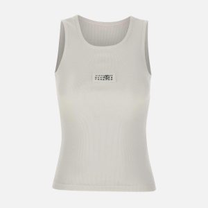 Canotta a costine in jersey