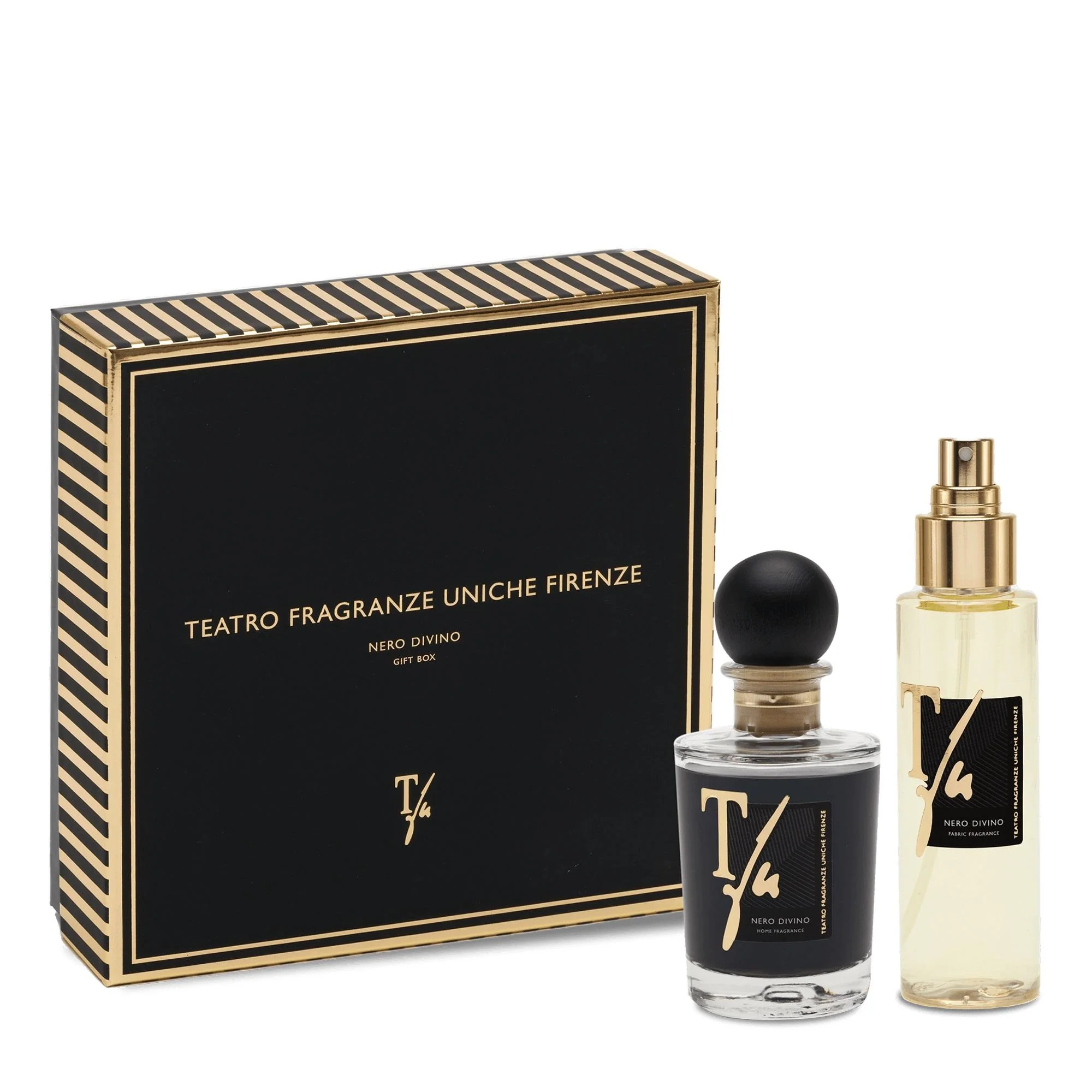 Gift Box Fragranza Ambiente 100ml + Fragranza Tessuti 100ml "Nero Divino" - immagine 2