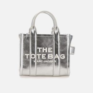 "The Metallic Leather Crossbody Tote Bag"