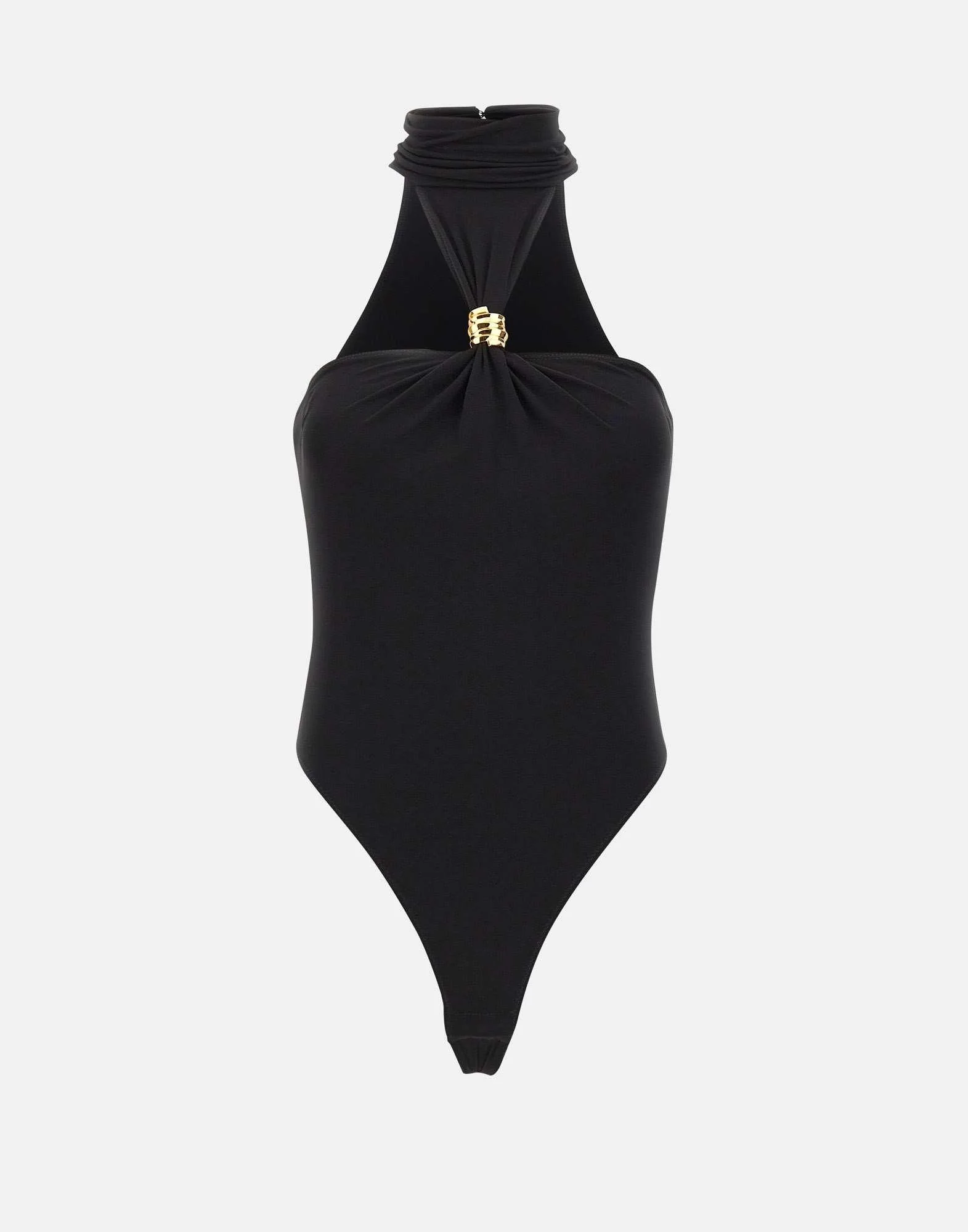 Body in jersey crêpe con dettaglio gioiello - immagine 2