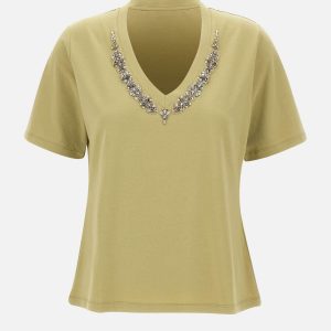 T-shirt con ricamo gioiello