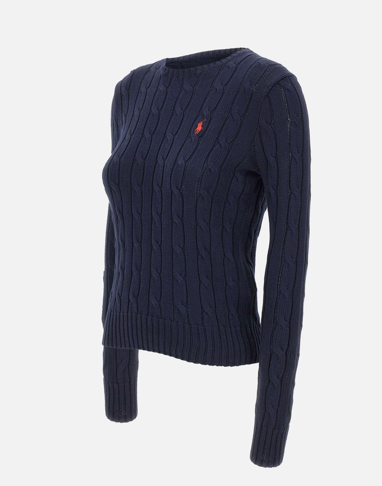 Maglia a girocollo in cotone a trecce - immagine 3