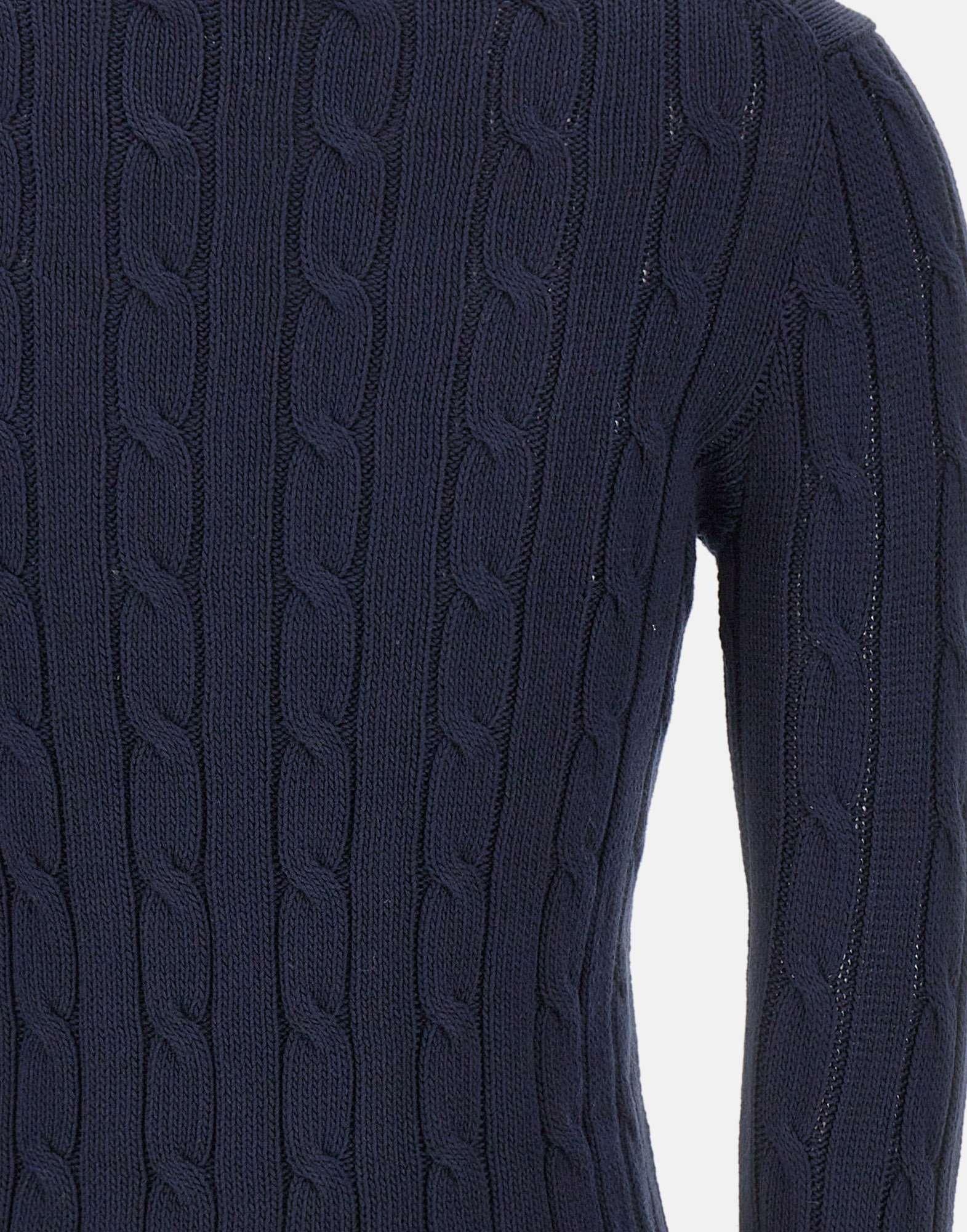 Maglia a girocollo in cotone a trecce - immagine 6