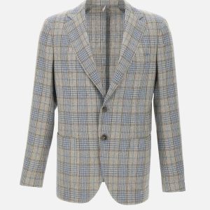 Blazer in lana e seta