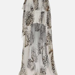 Gonna in georgette con stampa